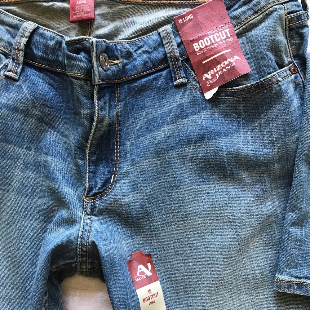 Bootcut jeans by Arizona light/med blue sz 15T NWT